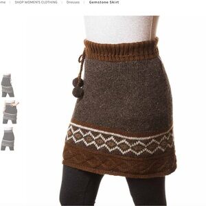 Everest Designs Women's S14202 Gemstone 100% Wool Lined Skirt Brown Size Large